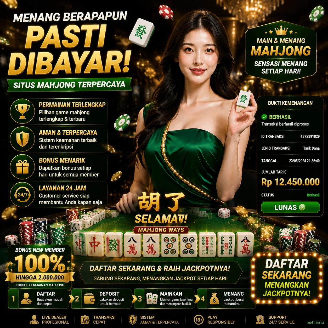 mahjong Tutorial Pemain